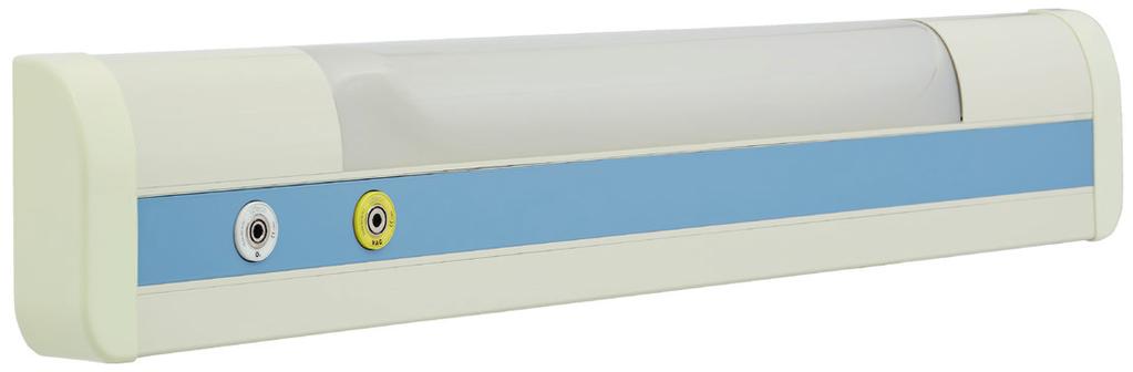A. MEDICAL GAS SYSTEMS PATIENT BED HEAD UNIT WITH TRIPLE CHANNEL DOUBLE LAMP ARTICLE CODE 551.