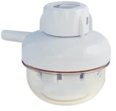 Ø = 8.0 9.2 mm Housing for placing an (optional) antibacterial filter Overflow system; floating valve Maximum applicable vacuum value; -950 mbar / 5 min. Dimension: 76x93x74 mm Weight: 0.