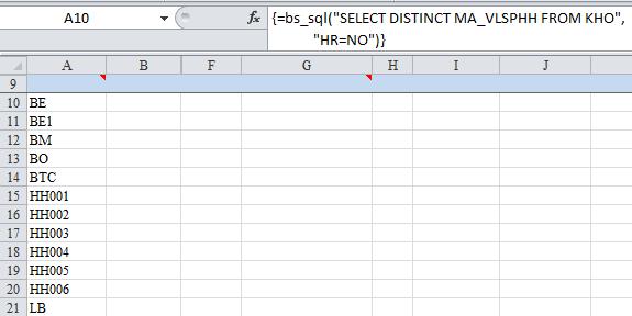 Tham số NAME Cú pháp: NAME = Tên vùng Cho phép đặt tên vùng kết quả theo tên đƣợc khai báo. Bình thƣờng trong Excel ta phải làm: chọn (bôi đen) vùng, nhấn CTRL+F3 và tạo tên.
