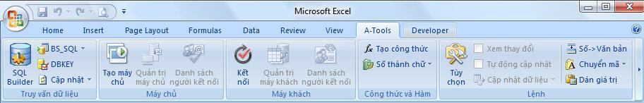 Trích lọc dữ liệu và tạo báo cáo động trong Microsoft Excel Cài đặt và chạy Add-in A-Tools Ngƣời dùng cần download/tải Add-in A-Tools theo địa chỉ dƣới đây: A-Tools Pro Phiên bản thƣơng mại: