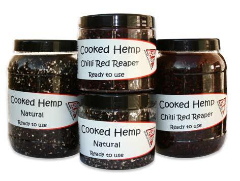 Cooked Hemp 600ml 2.40 / 1500ml 4.49 Superb cooked hempseed with that 'just-cooked' freshness specially prepared for match fishermen! You can see the real flakes of chilli in our Chilli Red Reaper.