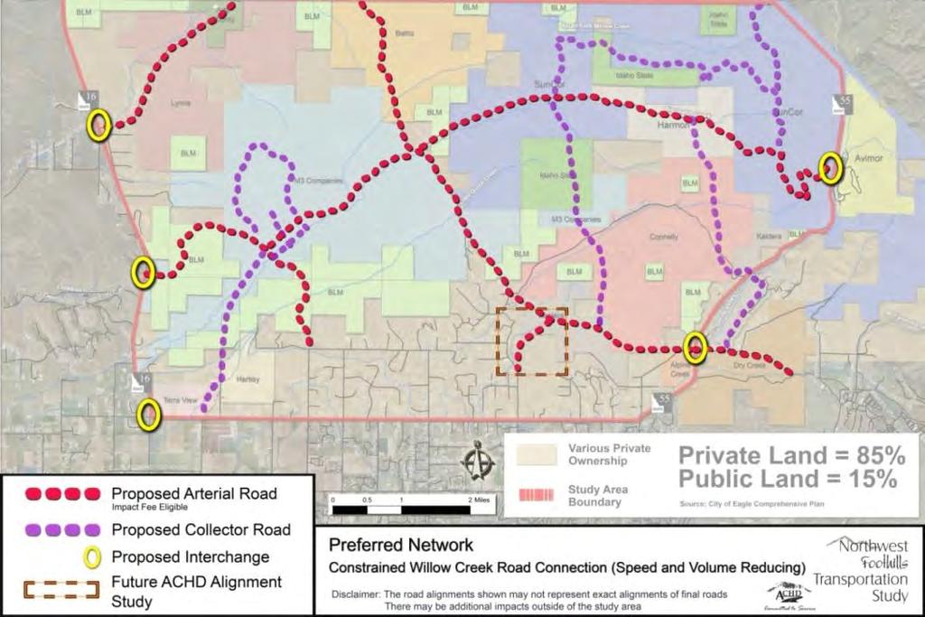 Northwest Foothills Transportation Study Update July 213 Section 4. Roadway Networks & Land-Use Projection SECTION 4.