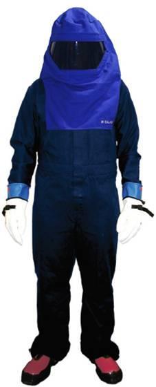 25+ flashsuit w/ hood over long sleeve shirt and long pants Safety glasses Arc rated