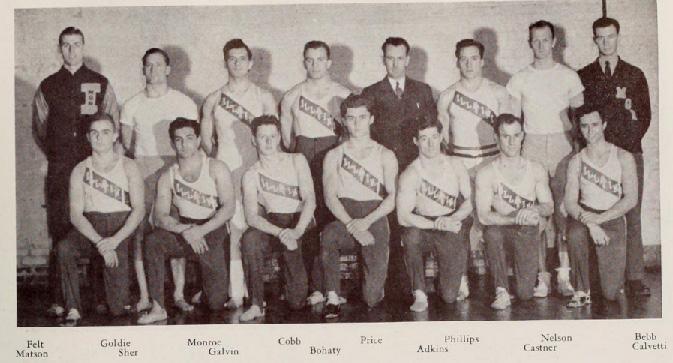 10 NATIONAL CHAMPIONSHIPS 1940 1939 Coach Price and the men s gymnastics team