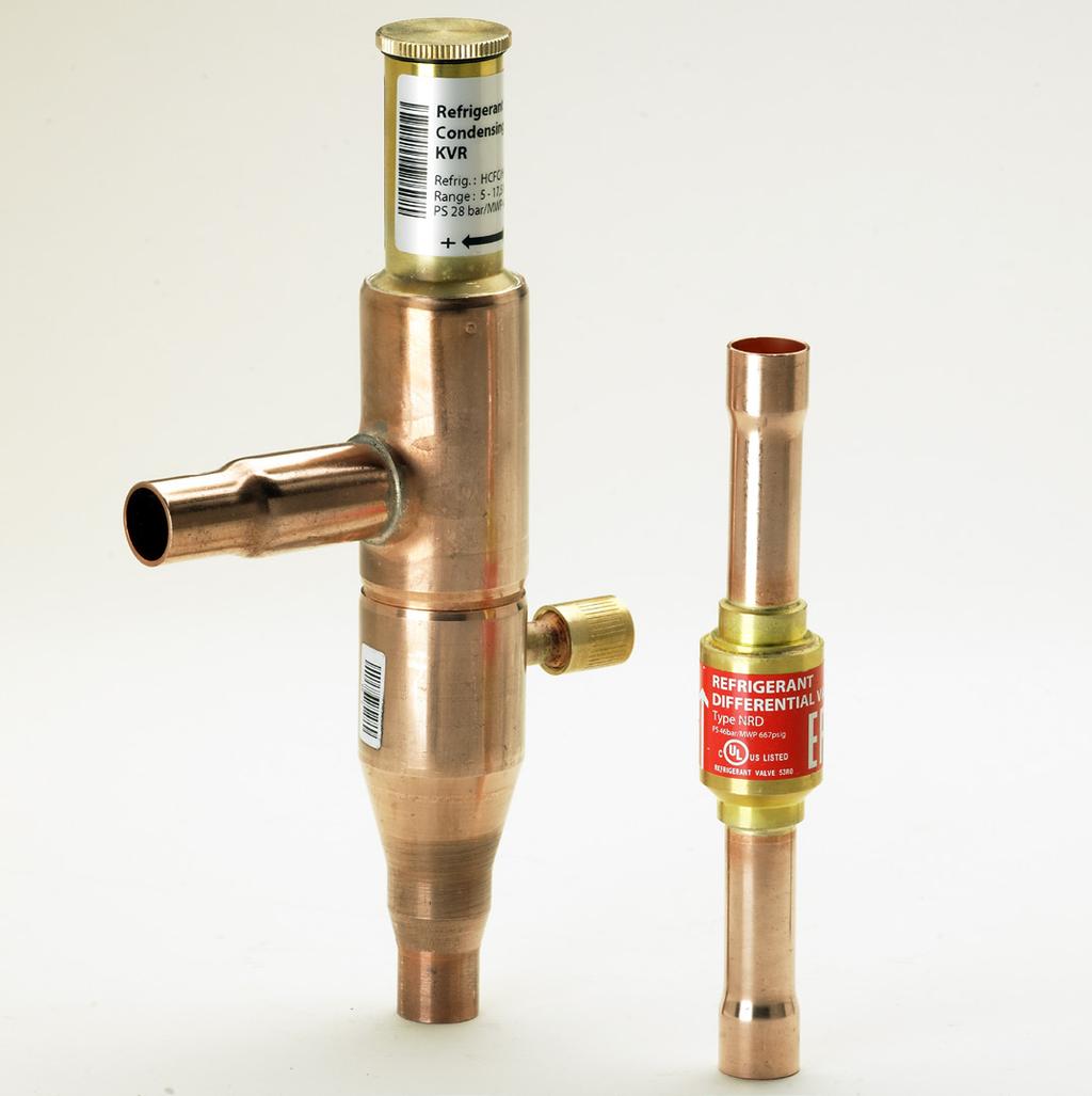 MAKING MODERN LIVING POSSIBLE Data sheet Condensing pressure regulator, type KVR Differential pressure valve, type NRD The condensing pressure regulator, type KVR can be mounted in either the gas or