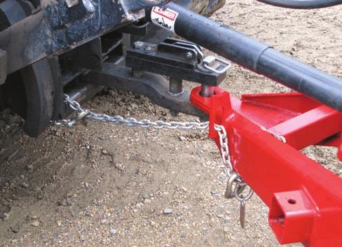 Lift Hitch with the Jack 109074C 5. Connect the hitch to the tractor clevis drawbar. Use a 1" (25 mm) pin. SL Hitch 6.