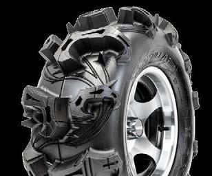 When mounting oversized tires on your ATV, be sure to check for proper fitment and tire clearance.