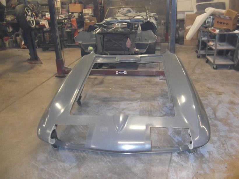 1964 Corvette Convertible Restoration Update #3 This month we will prep the new one piece front end and the body for assembly.