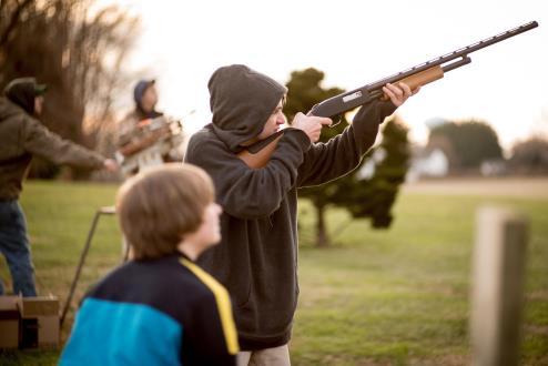 Trap with a Shotgun 33% Target Shooting with a Traditional /Compound Bow 33% Long Range with a Traditional Centerfire Rifle 31% Over half (64%) of target shooters say their father introduced them to