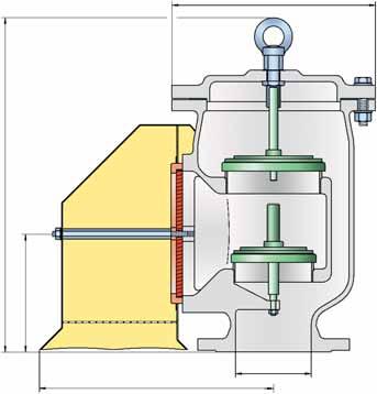 Pressure/Vacuum Relief Valve atmospheric deflagration-proof PROTEGO VD/TS a d FM Approvals Specifi cation Tested Detail X 3 c X 1 2 Function and Description Ø b The atmospheric defl agration-proof