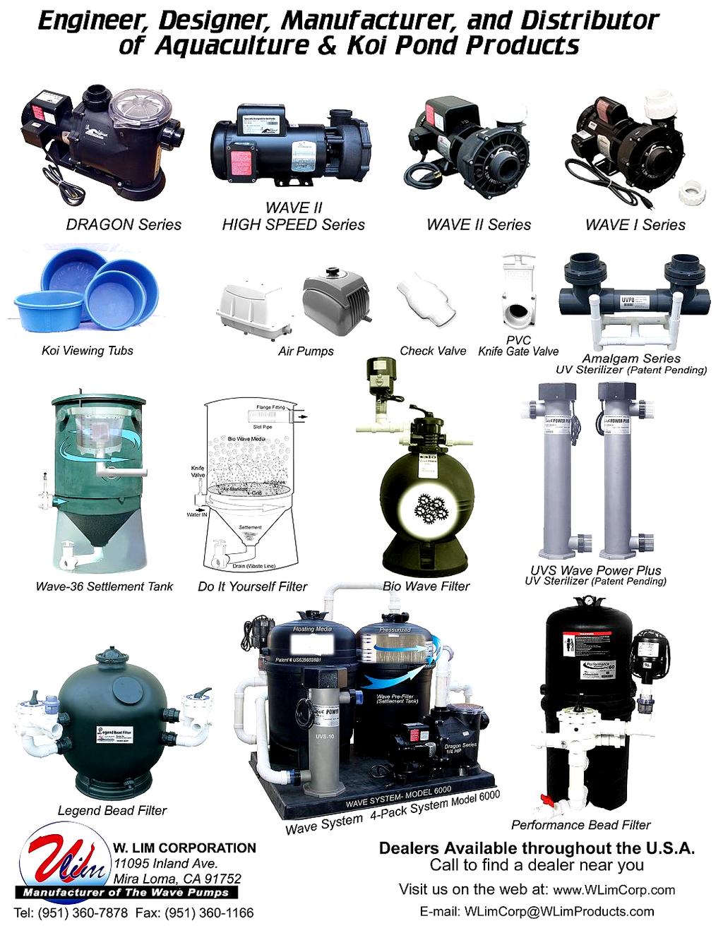 MANUFACTURER OF THE WAVE PUMP W.