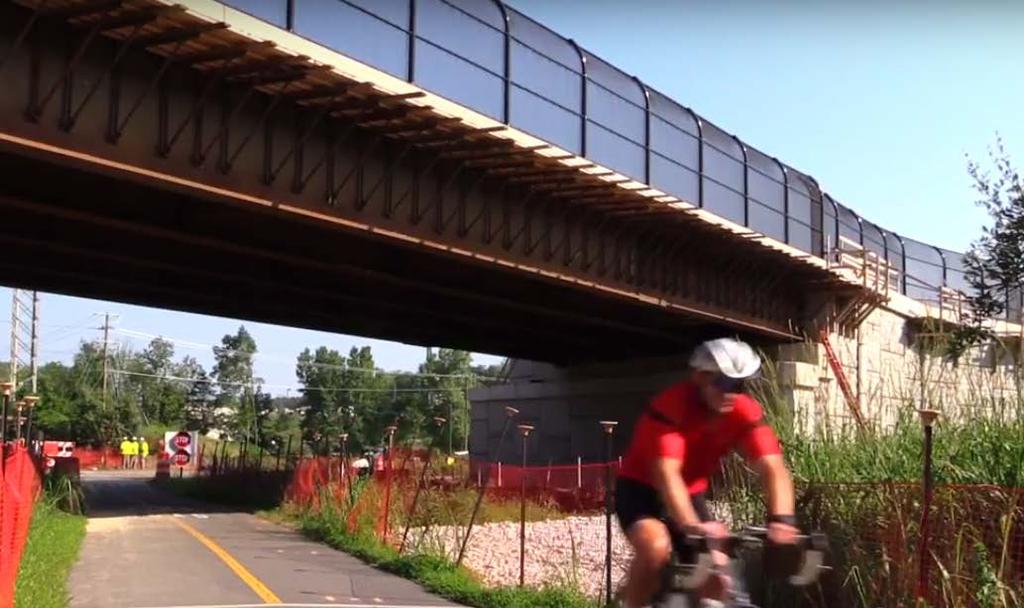 Recent Bicycle and Pedestrian Highlights Belmont Ridge Road over W&OD Trail Grade separation to improve safety opened in July as part of road widening.