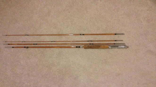 Three pieces create an 8' soft action rod.