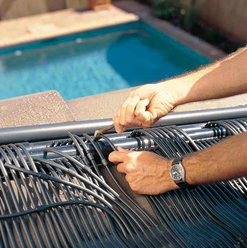 Correct Installation The installation of a solar pool heating system is a simple process. We recommend solar pool heating systems are installed by an experienced contractor.