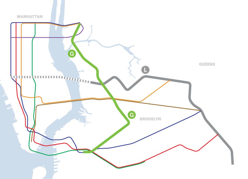 Projected Cross River Travel Paths of Customers By Subway: More service and longer trains to/from Long Island City 28% of customers 176% capacity increase,