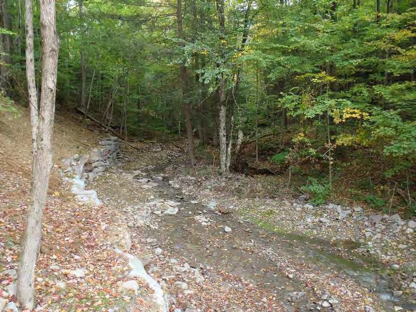 Gulf Brook Streambank SMIP Installation of pinned, stacked rock wall on right bank Installation of