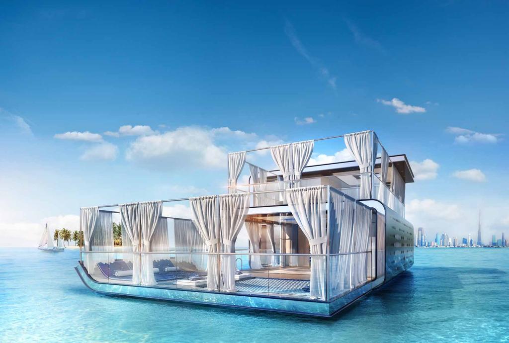 SECLUDED BEAUTY ENCASE YOURSELF IN SPLENDOR The Floating Seahorse can also be customised to ensure the ultimate in privacy by fully enclosing the outdoor areas at sea