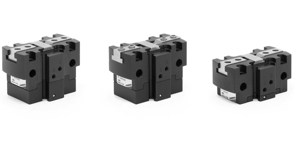 > Series CGPT self-centering parallel grippers with T-guide Series CGPT self-centering parallel grippers with T-guide Single and double acting, magnetic, self-centering Bores: ø 6, 20, 25, 32, 40 mm