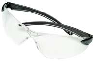 frame flex to fit a wide variety of faces Hard-coated lenses A choice of clear, gray, amber, 180 blue mirror