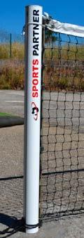 Also available in 80mm round, lacquered and reinforced aluminum profile Volleyball Posts VOLE0013 Mobile multipurpose game post.