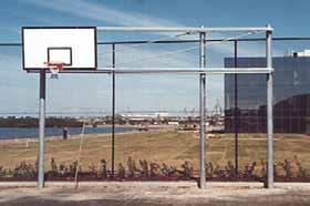 Use your basketball court for several different sports with our innovative new OUTDOOR SIDE-FOLD BASKETBALL SYSTEM!