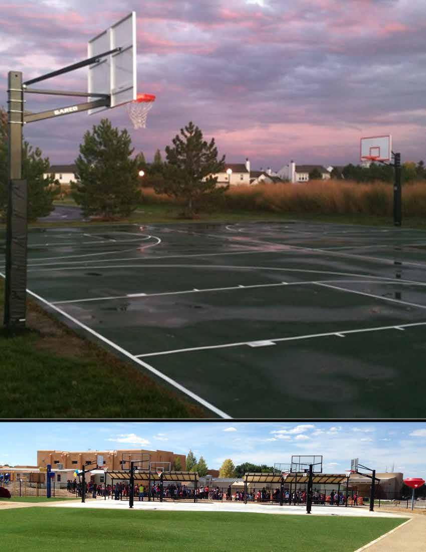 PLAYGROUND & OUTDOOR BASKETBALL EQUIPMENT Why shouldn t your outdoor basketball court have the same first-class equipment as your indoor court?