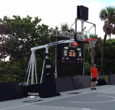 GARED HOOPMASTER LT:THE PORTABLE OF CHOICE FOR SIDE COURTS, OUTDOOR COMPETITION AND INTRAMURAL PLAY The traditional style of the GARED HOOPMASTER LT offers more features and structural strengths than