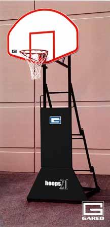portable comes with an official size (42 x 72 ) shatter proof glass backboard, our original PRO-MOLD backboard padding, and a positive lock breakaway goal The base is fully padded on three sides with