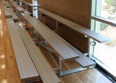 SPECTATOR SERIES TIP N ROLL BLEACHERS GARED TIP N ROLL SERIES BLEACHERS are made to provide versatile indoor seating that can be easily tipped up and moved to other locations or for storage These