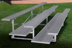 planks on top row only Chain link guardrail on 5,8 & 10 row units, including factory bias cut side panels GSNB0315DF GSNB DF SERIES: STATIONARY ALUMINUM BLEACHERS, DOUBLE FOOT PLANKS Features include