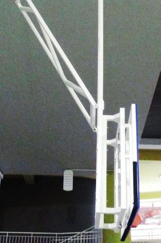 There are three types of backboard available: aluminium, acrylic and tempered glass. The aluminium backboard is made from special aluminium profiles. The backboard is white powder coated.