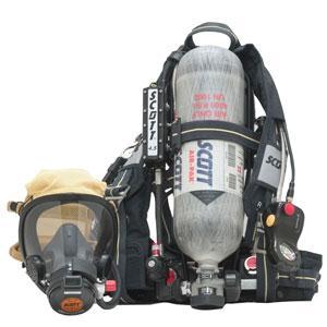 used amounts of debris or dusty environments; chemical vapors; particulates SCBA Self-Contained
