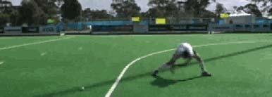 Left hand is forced to tuck into right elbow to keep the stick face relatively square to the ball Step 4 (L2 slide 6-8) is executed as ball is brought forward straight