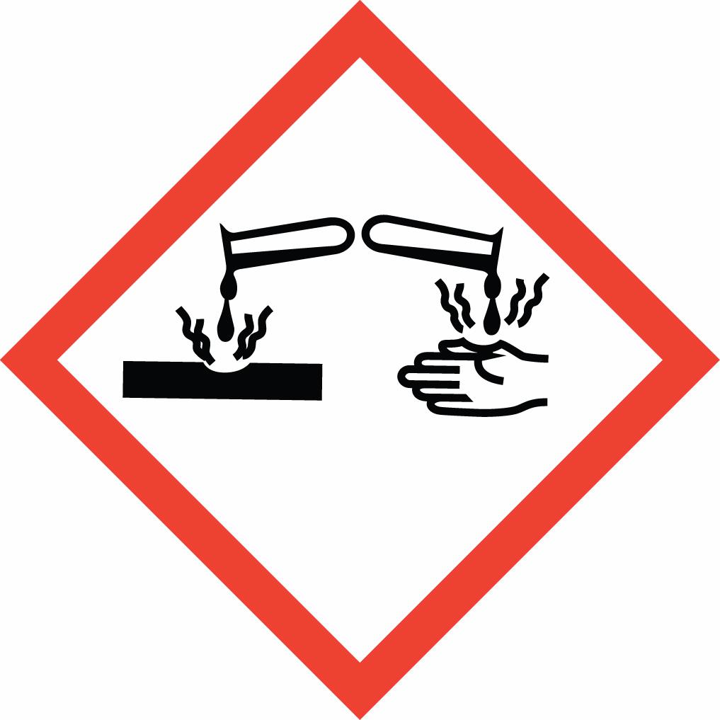 com 24 HR Emergency Number: (800) 535-5053 SECTION 2: Hazards Identification Classifications Skin corrosion - Category 1 Eye Damage - Category 1 Corrosive Signal Word: Danger Hazard Statements Keep