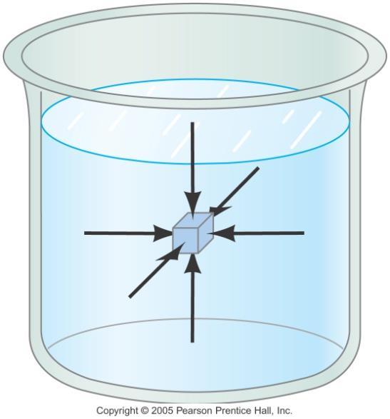 Fluids and Buoyant Force The apparent weight of a submerged object depends upon its density.