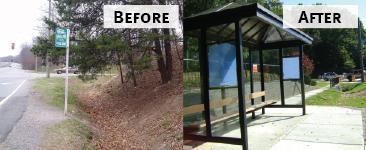 stops Install protective shelters, curb ramps, and better lighting at or near stations Improve