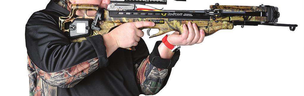 4. Position your trigger-finger on the side of the stock just above the trigger and pointing toward your target (photo 47). Do not place it on the trigger until you are ready to shoot.