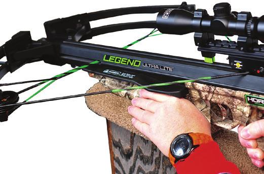When you shoulder your crossbow to shoot, keep your fore-grip hand squarely on the fore-grip as shown in photos 4-7.