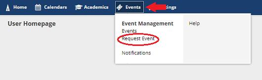 This will bring you to the Event Request Form. *Completing this form does not guarantee your reservation.