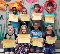 Pictured left to right back row: First Graders Jamari Masters, Piper Scaff Second Graders Parker Burns, Kristy Luckey.