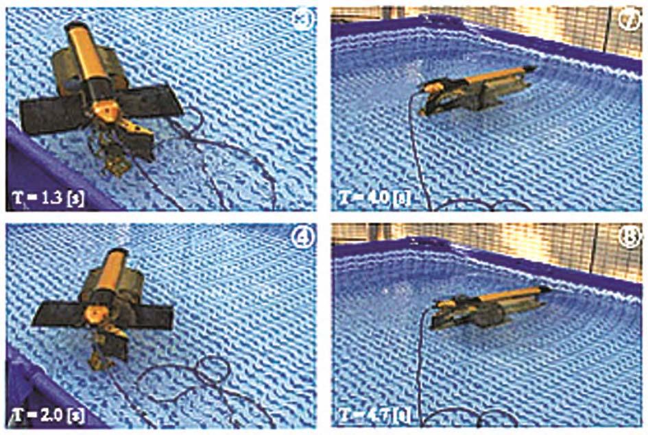 The steering movement of Anchor Diver II shown in Figure 14 uses the same principle as a kite. Main Body Design Anchor Diver II is developed as a prototype of a tether type underwater robot.