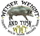 The boar in the W class weighed in at a whopping 500 pounds but only had a total of 4 inches of bottom tusk.