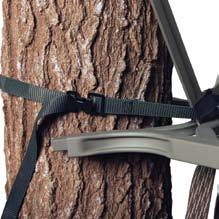 The climbers provided with these stands are designed to aid you in the correct operation of the treestand while climbing by keeping your weight away from the tree.