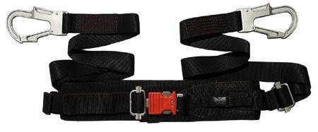 The black webbing provides increased ultraviolet resistance. Attached pockets provide stowage for strobe light and signaling devices.