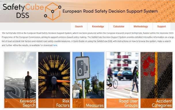 SafetyCube, EC Horizons 2020 Project (1/2) SafetyCube DSS aims to provide the European and Global road safety community a user friendly, webbased, interactive Decision Support Tool.