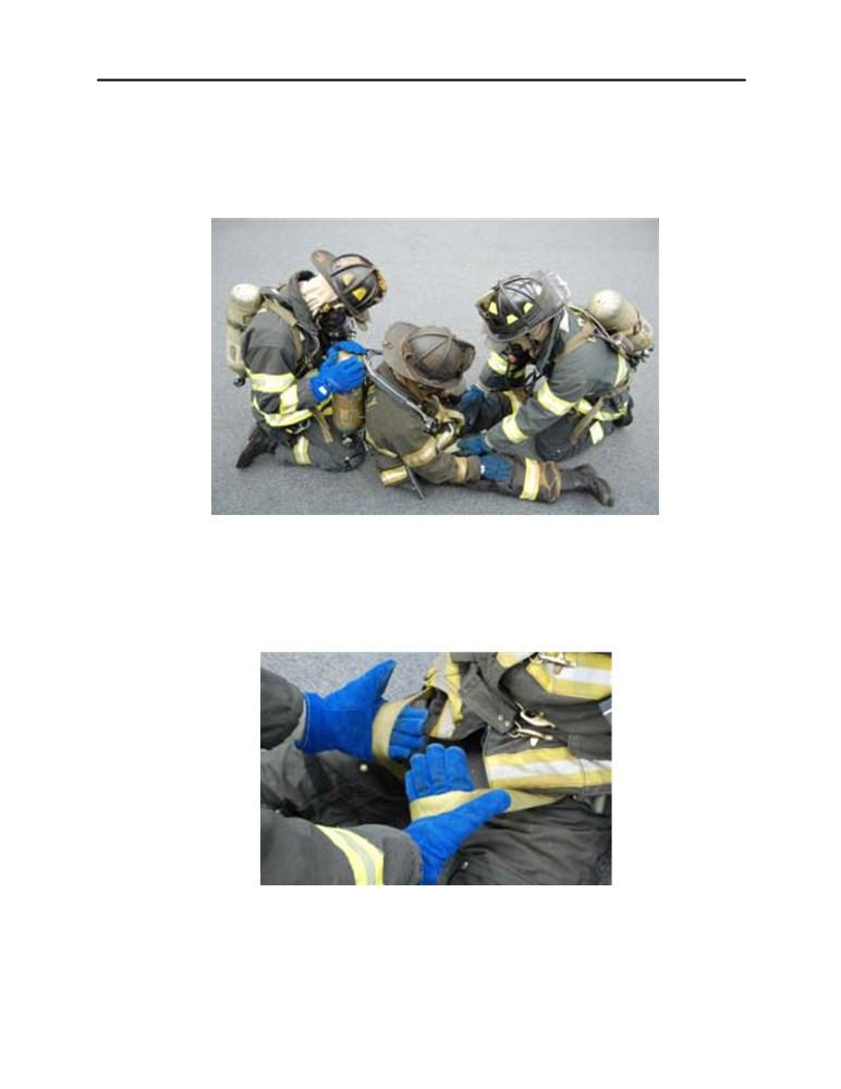 2.2 Rescuer 1 shall be positioned behind the distressed member.