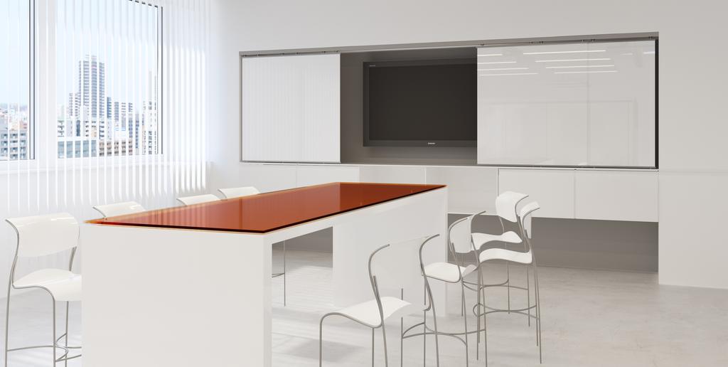 glassboards > SLIDING TRACK GLASS Low-iron Tempered Safety Glass. GLASS FINISHES Opaque (B). SURFACES Smooth (S). Polished edges. MOUNTING ORIENTATION Horizontal sliding tracks.