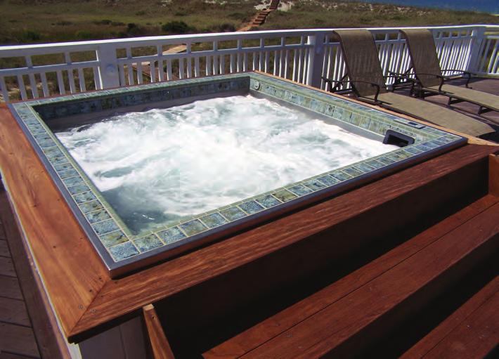 Each spa is beautifully hand crafted combining durable stainless steel with tile inlay creating the most unique spas on the market today.