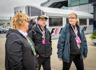 an F1 Experiences staff member.