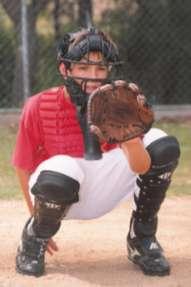 BASIC CATCHING TECHNIQUE 1. CATCHING EQUIPMENT Full protective equipment must be worn at all times. This includes: Face mask Chest protector Leggings Helmet Throat protector 2.
